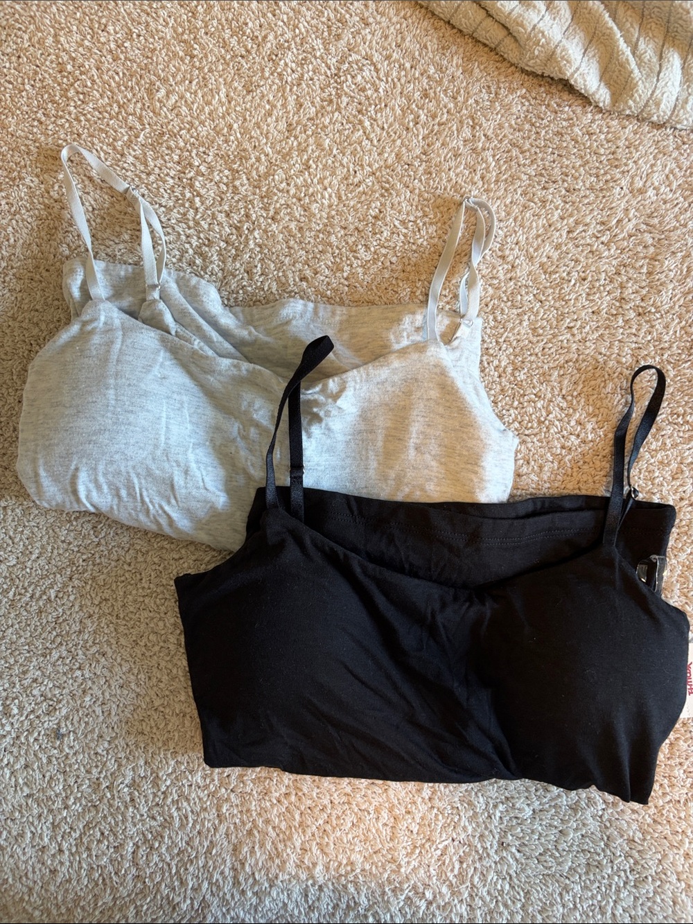 Two pack cami tanks with built in bra